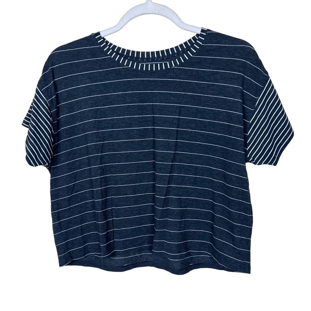 Lululemon Cates Tee Short Serve Stripe Heathered Modern Stripe
